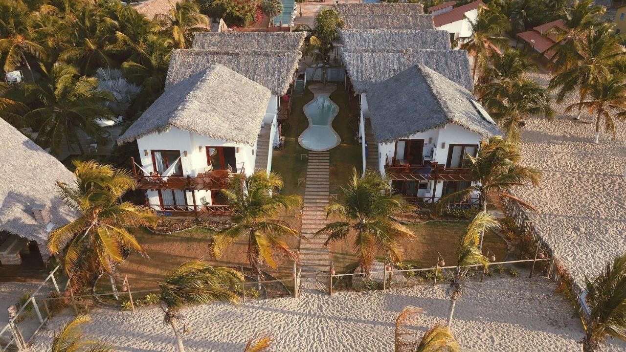 Ap Vila Mar Pé na areia com vista para o mar e piscina Barra Grande  Exterior foto